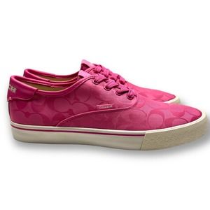 COACH Women's Pink Petunia Citysole Skate Monogram Jacquard Sneakers Shoes 7.5